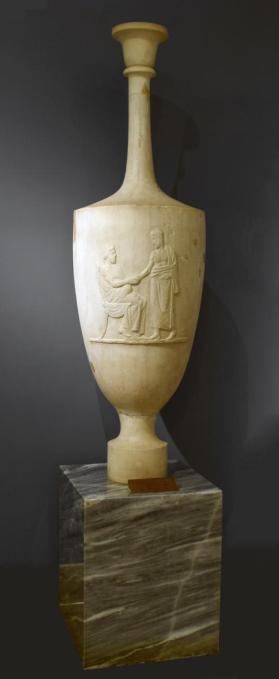 Athenian Sepulchral Marble Lekythos