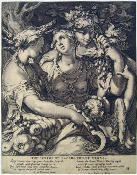 Sine Cerere et Baccho friget Venus (Without Bacchus and Ceres, Venus Grows Cold)
