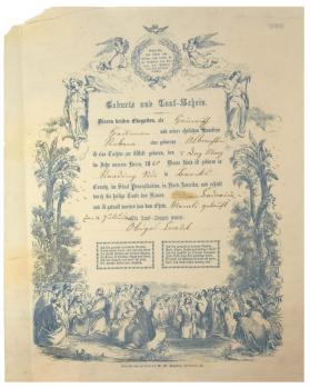 Gerburts und Taufschein (Birth and Baptismal Certificate)