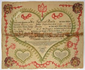 Gerburts und Taufschein (Birth and Baptismal Certificate)