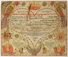 Gerburts und Taufschein (Birth and Baptismal Certificate)