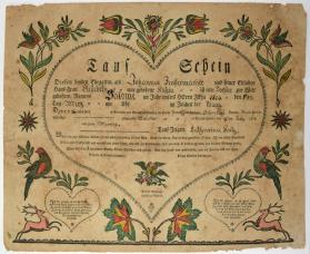 Gerburts und Taufschein (Birth and Baptismal Certificate)