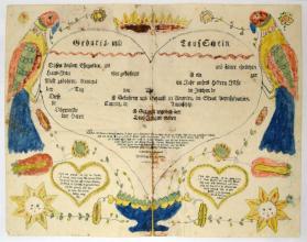 Blank Gerburts und Taufschein (Birth and Baptismal Certificate)