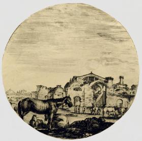 Baths of Diocletian from the series "Views of Roman ruins and landscapes"