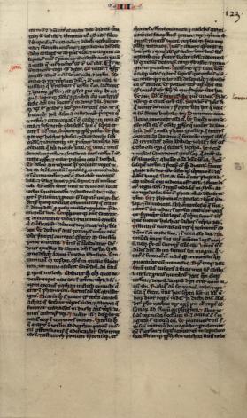 Leaf from a Miniature Manuscript Bible