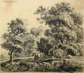 A Man and a Woman Near a Small Bridge (L'Homme et la Femme Près du Petit Pont)