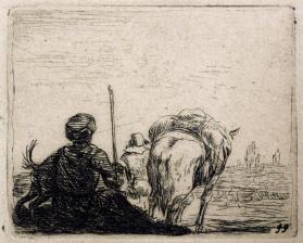 Landscape with Horse led by a Man
