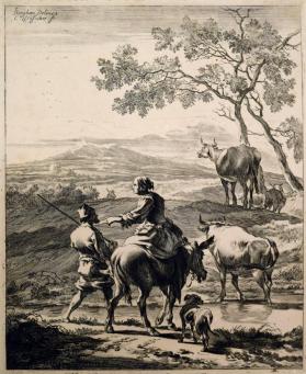 Shepherdess on a Donkey