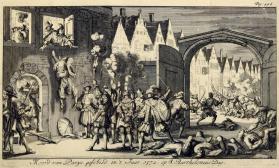 Murder of the Huguenots in Paris during St. Bartholomew Day, 23-24 August 1572