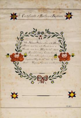 Geburts und Taufschein (Certificate of Birth and Baptism)