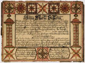 Gerburts und Taufschein (Birth and Baptismal Certificate)