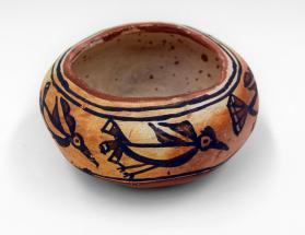 Globose Bowl with Bird Decoration