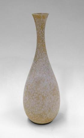 Stoneware vase with matte white crystalline glaze