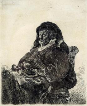 Rembrandt’s Mother/Old Woman Seated Looking to the Left