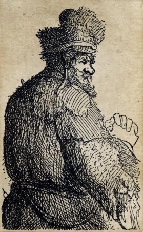 Old Man Seen from Behind, Profile to the Right: Half-Figure