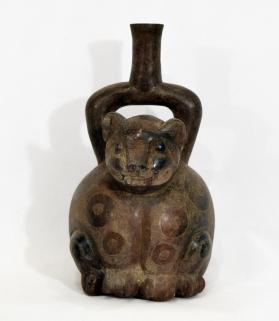 Stirrup Spout Vessel Depicting a Jaguar