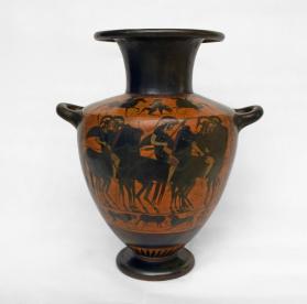 Attic Black-Figure Hydria depicting Amazons