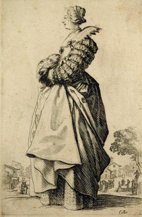 Lady with Her Hands in Her Sleeves, Seen in Profile