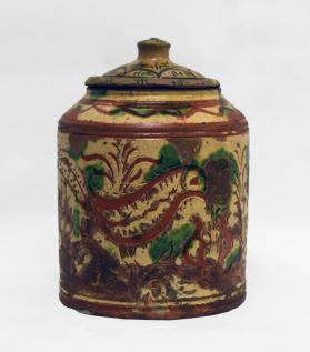 Sgraffito Lidded Jar