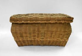 Lidded Basket with Potato Stamp Design