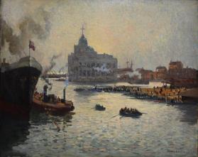 Port Scene (Port Said, Egypt along the Suez Canal)